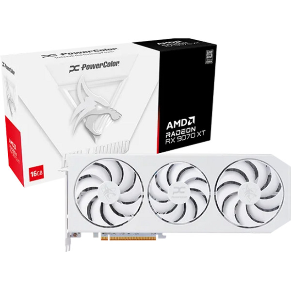 PowerColor Radeon RX 9070 XT Hellhound Spectral White OC