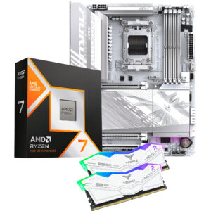 ALTERNATE AMD Upgrade Ryzen™ 7 9800X3D + B850 ELITE ICE + 32GB 6000-30 RGB