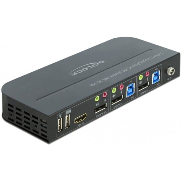 DeLOCK Switch KVM DisplayPort 1.4 8K 30Hz avec USB 3.0 et audio kvm-switch – Image 2