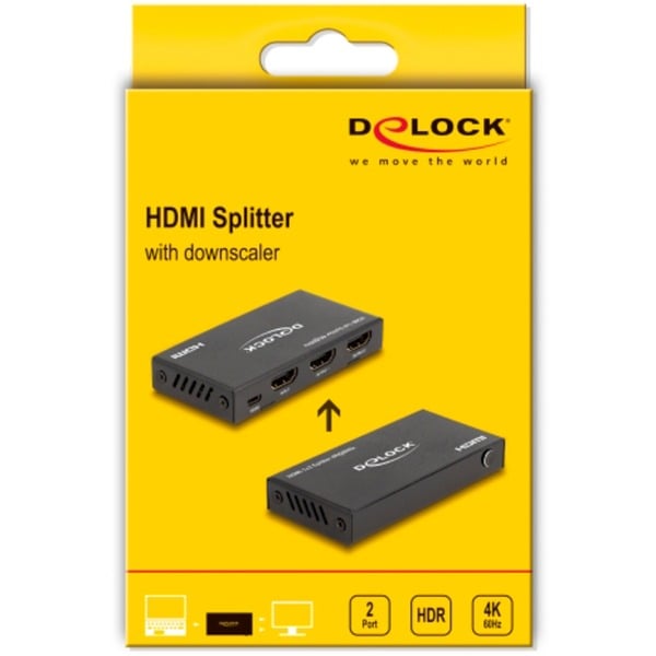DeLOCK Répartiteur HDMI 1 x HDMI entrée vers 2 x HDMI sortie 4K 60 Hz – Image 4