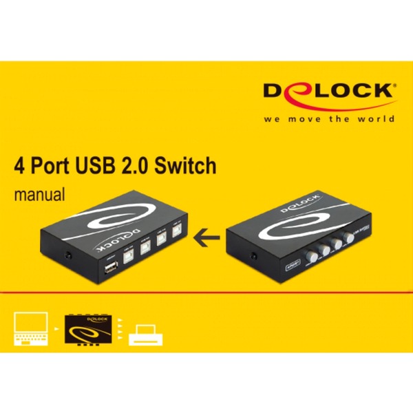 DeLOCK Switch USB 2.0 4 ports manuel usb-switcher – Image 3