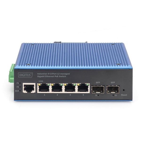 Digitus Commutateur Gigabit Ethernet PoE industriel géré L2 4+2 ports – Image 2