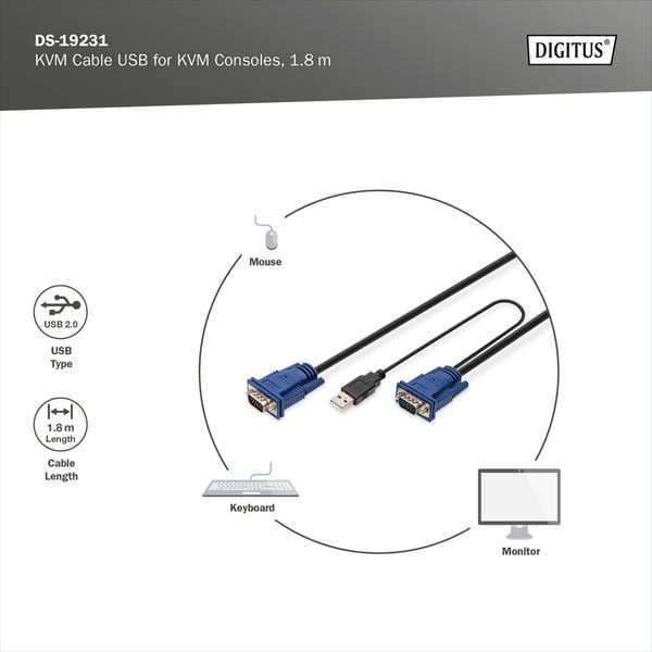 Digitus KVM-Kit cables USB DS-19231 – Image 4
