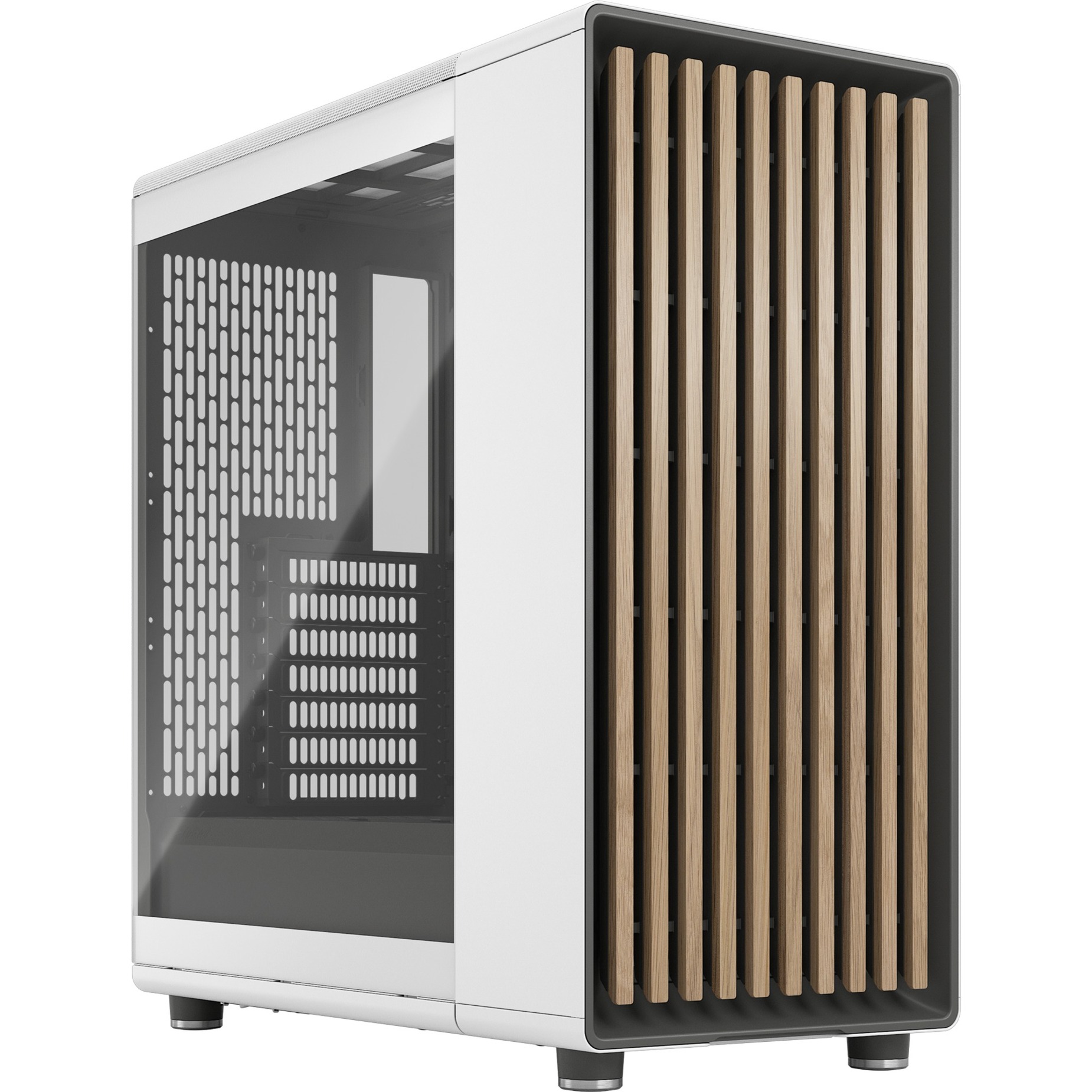 Fractal Design North Chalk Blanc TG Clear/holz-Version