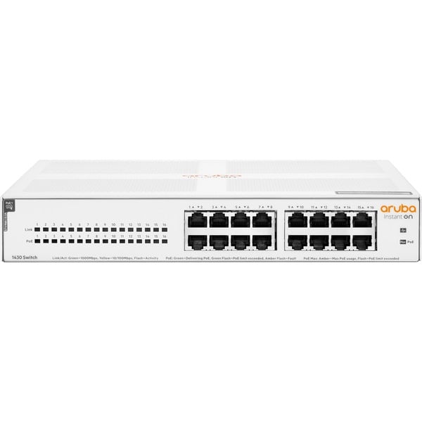 Hewlett Packard Enterprise Commutateur Instant On réseau 16 ports Gigabit CL4 PoE 124 W 1430