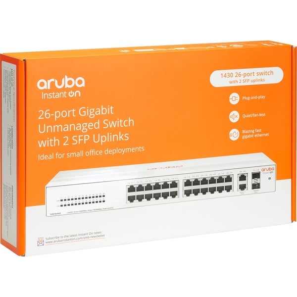 Hewlett Packard Enterprise Commutateur Instant On réseau 26 ports Gigabit 2 ports SFP 1430 – Image 4