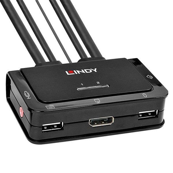 Lindy Switch KVM 2 Ports DisplayPort 1.2