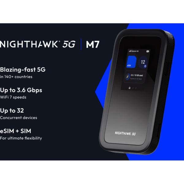 Netgear Nighthawk 5G M7 Mobile WiFi 7 Hotspot Router avec eSIM – Image 2