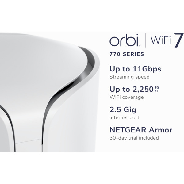 Netgear RBE770 Satellite d'extension Orbi 770 Series Tri-Band WiFi 7 Mesh – Image 2