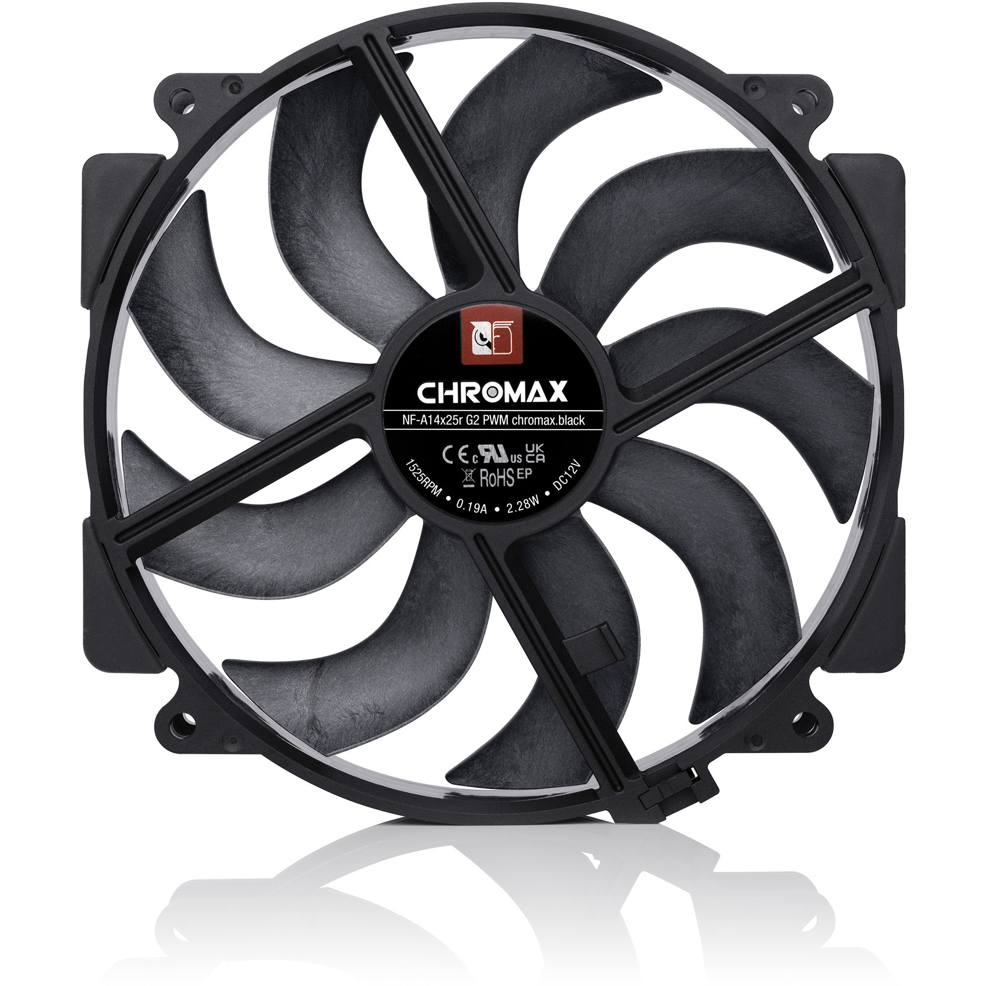 Noctua NF-A14x25r G2 PWM chromax.black – Image 3