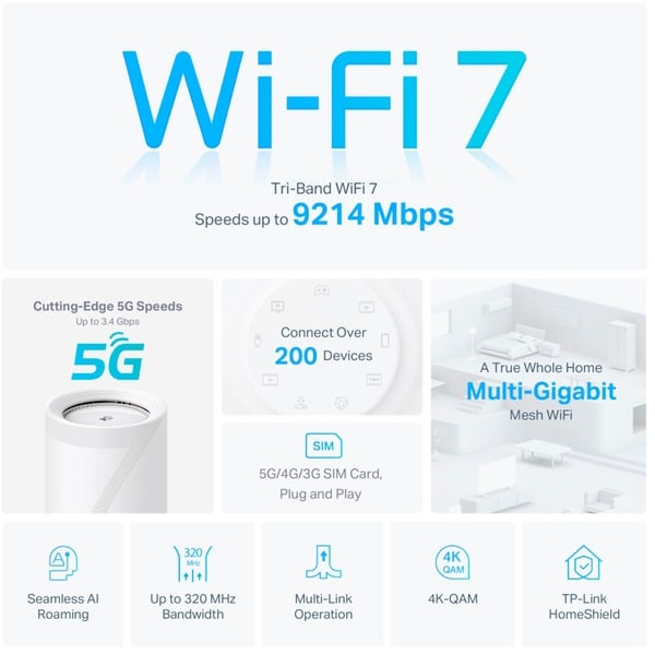 TP-Link Deco BE65-5G(1-pack) 5G BE9300 Mesh Wi-Fi 7 – Image 4