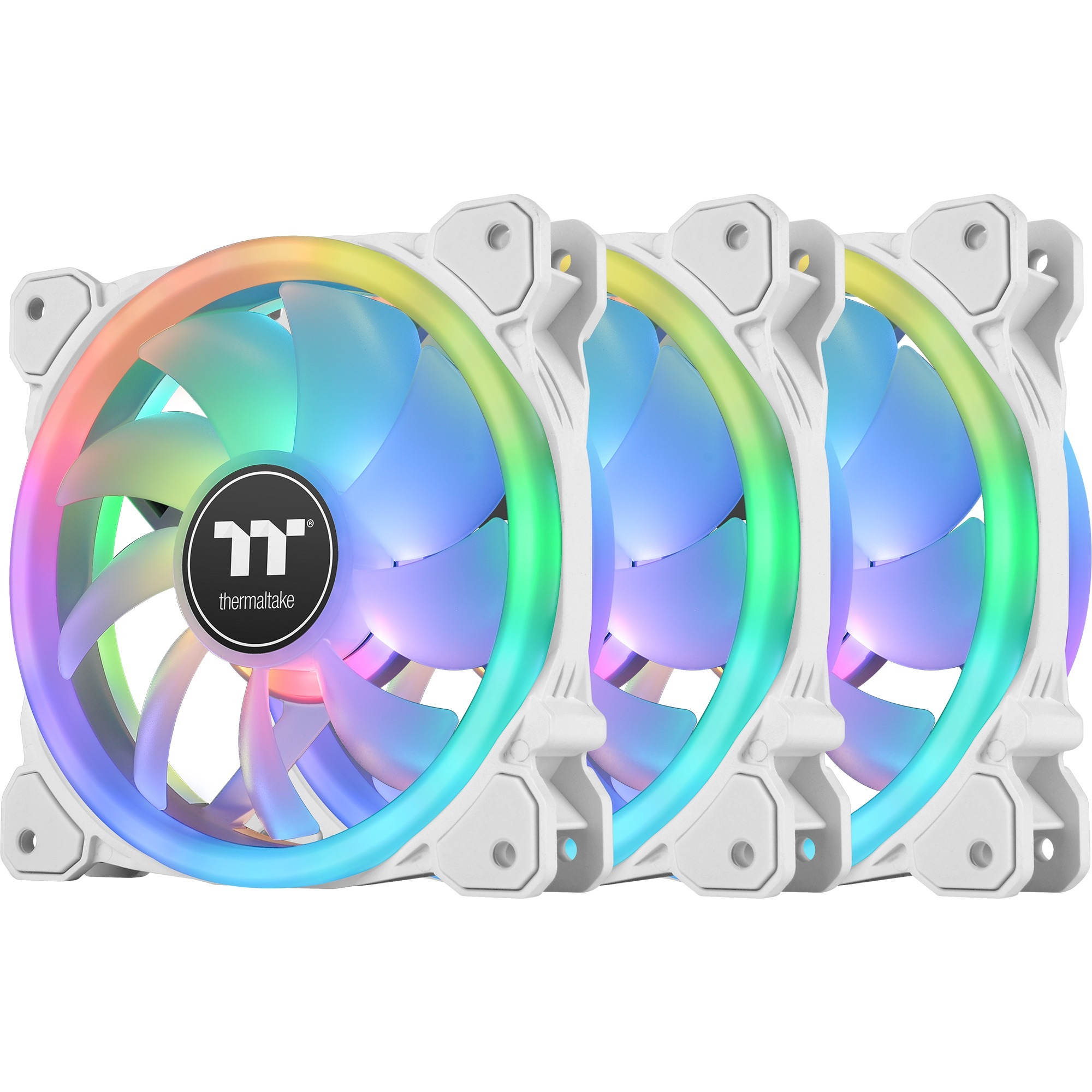 Thermaltake SWAFAN 14 RGB Radiator Fan TT Premium Edition Blanc (3-Fan Pack)