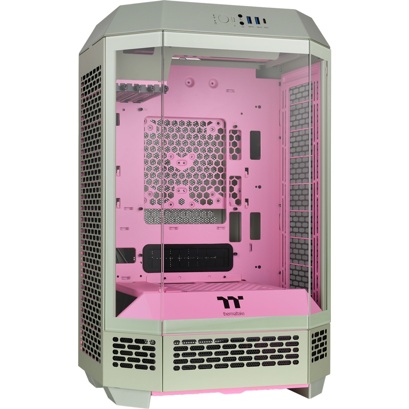 Thermaltake The Tower 300 hellgrün/rosa