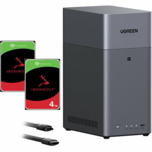 UGREEN DH2300 Bundle avec 2x Seagate IronWolf NAS 4 TB CMR