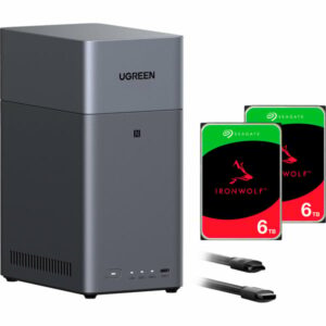 UGREEN DH2300 + 2x 6 TB Seagate IronWolf HDD Bundle