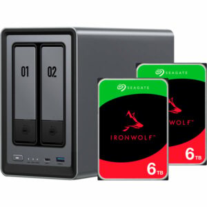 UGREEN DXP2800 + 2x 6 TB Seagate IronWolf HDD Bundle