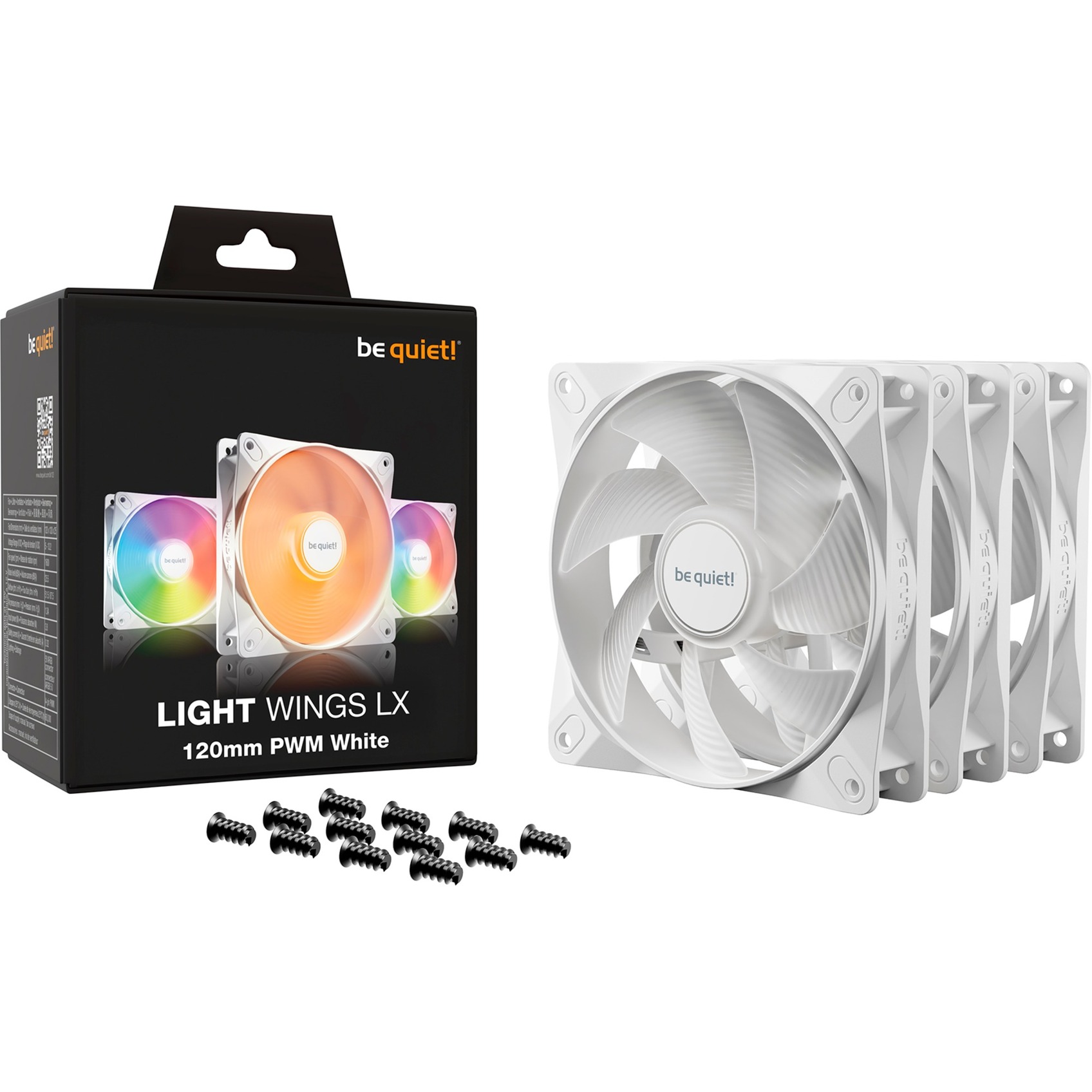 be quiet! Light Wings LX 120mm PWM Blanc Triple Pack – Image 4