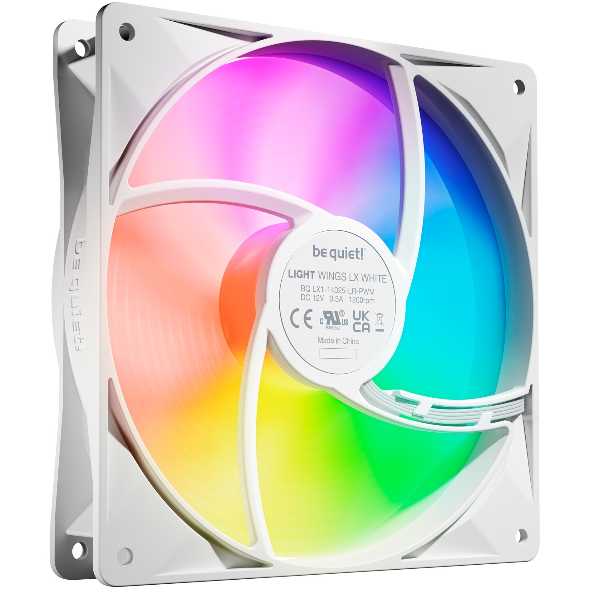 be quiet! Light Wings LX 140mm PWM Blanc Triple Pack – Image 2