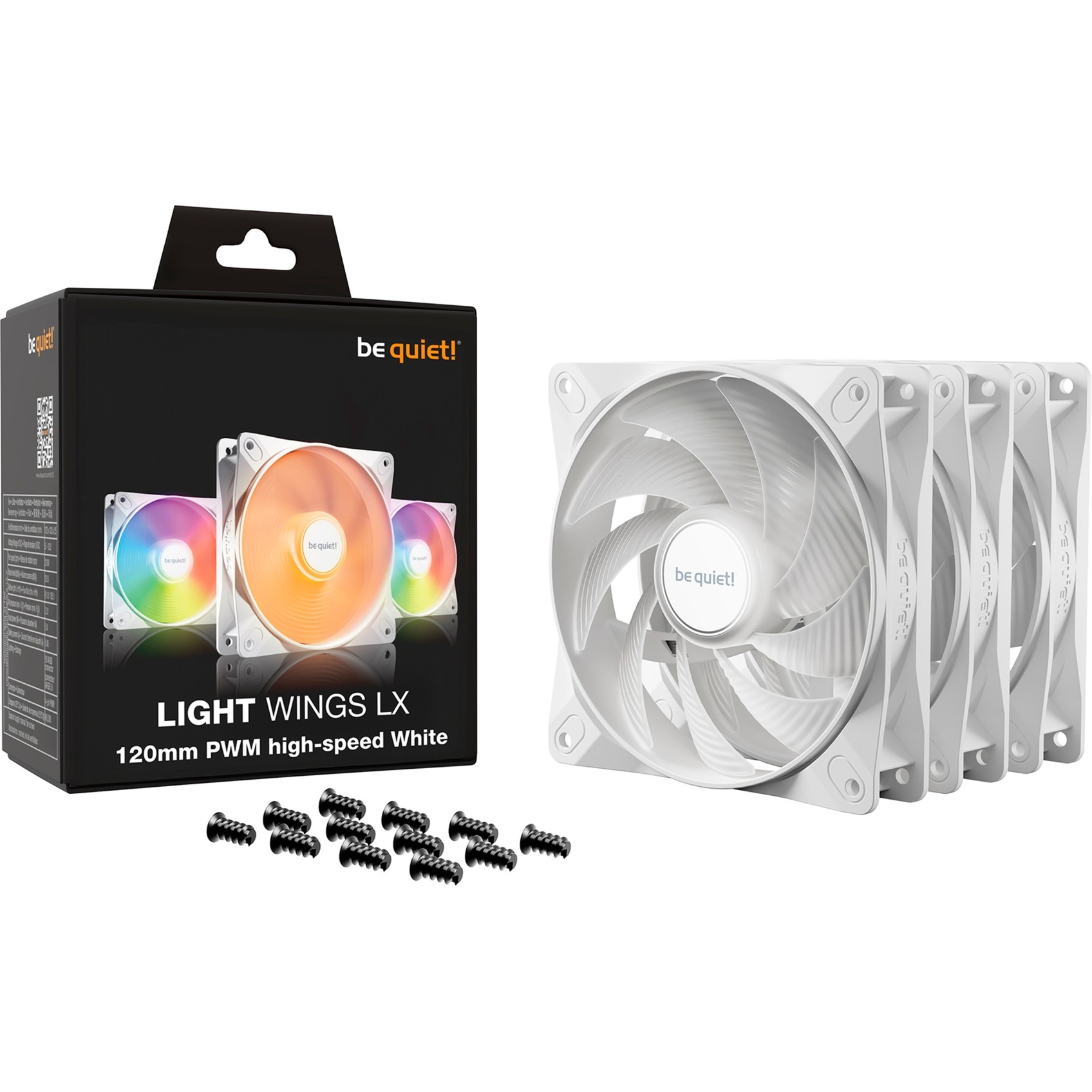 be quiet! Light Wings LX PWM high-speed 120 mm Blanc Triple Pack – Image 4