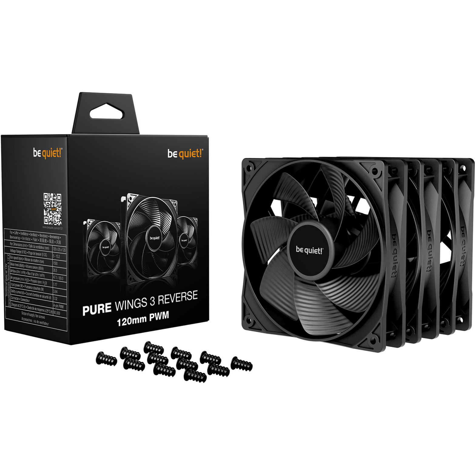 be quiet! Pure Wings 3 120mm PWM Reverse 3-Pack