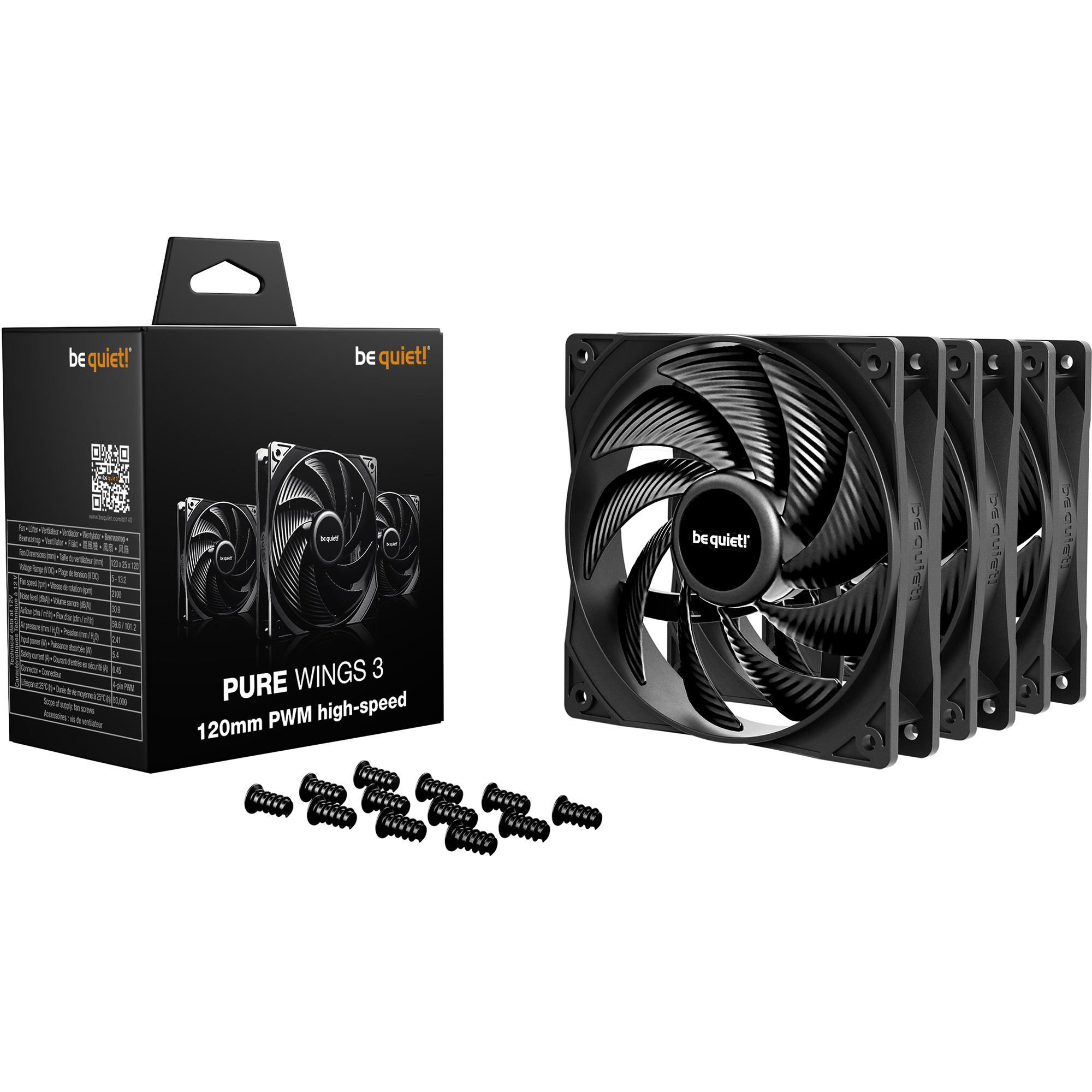 be quiet! Pure Wings 3 120mm PWM high-speed 3-Pack