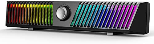 Barre de son d'ordinateur filaire A4 effet de lumière RVB Noir - Enceinte Colonne