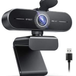 Caméra Web EMEET C960 4K avec résolution de 8 millions UHD Sony PDAF Hauteur d'ordinateur lumière