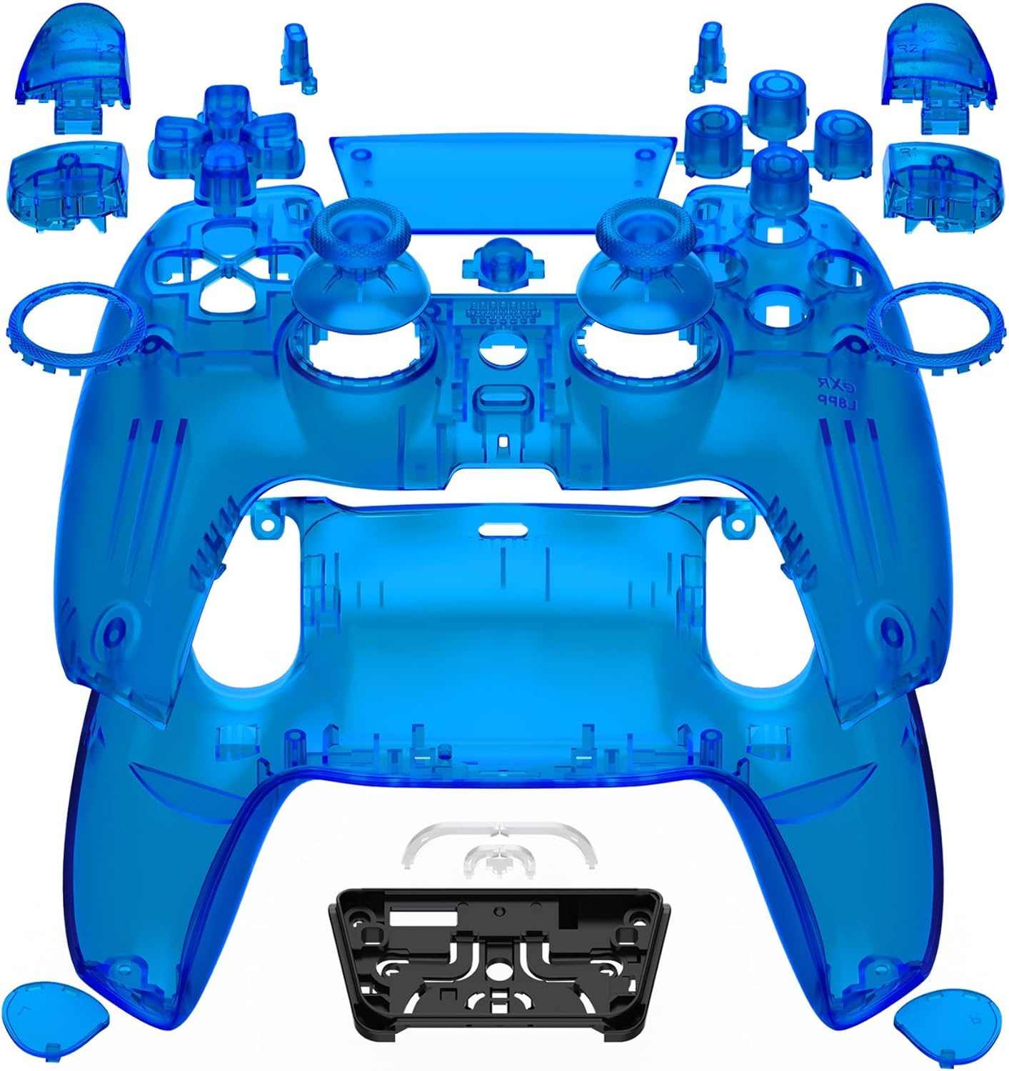 ExtremeRate - Set de Custom Complet Manette PS5 - Bleu Transparent
