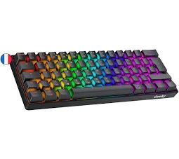 Geeky GK61 60% | Hot Swappable Clavier de Jeu Mécanique | 62 Touches Multicolores Rétroéclairées
