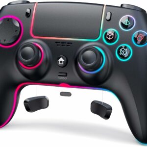 JORREP Manette sans fil pour PS5/Pro/Steam Deck/PC/MAC/iOS