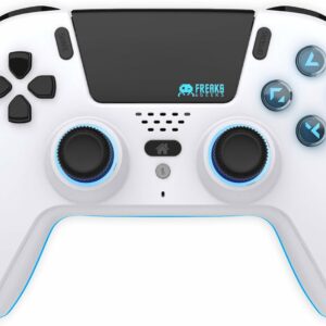 Manette Bleutooth pour PS5 LED - blanche - Freaks and Geeks