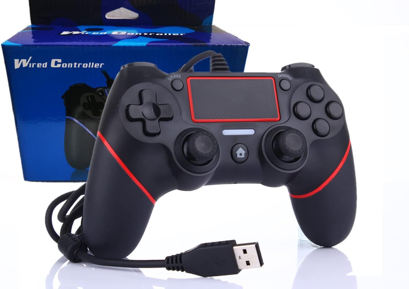 Manette De Jeu Filaire Usb Avec Fonction De Vibration