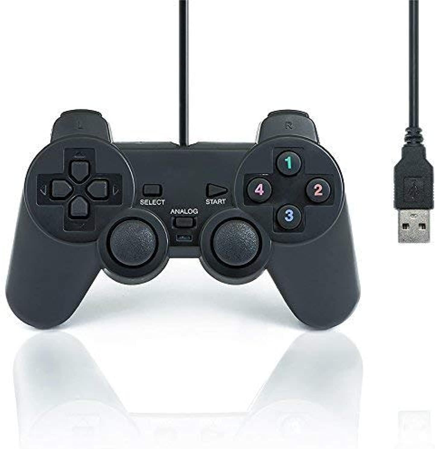 Manette Usb Filaire Joystick Contrôleur De Jeux Gamepad Pour Micros