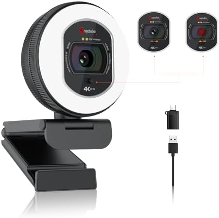 Webcam Usb 4K Hd Caméra Pc Streaming Vidéoconférence Enregistrement Auto focus Micro pour Cours en