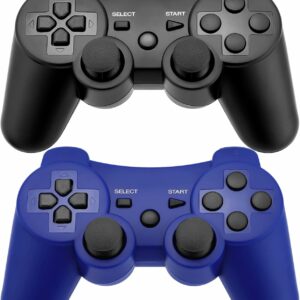 - sans marque/générique - Manette PS3 Noire Vibrante Sans Fil Bleutooth pour Console PS3
